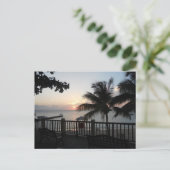 Cave Beach Mo Bayジャマイカ日没の博士の ポストカード (スタンド正面)