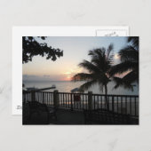 Cave Beach Mo Bayジャマイカ日没の博士の ポストカード (正面/裏面)