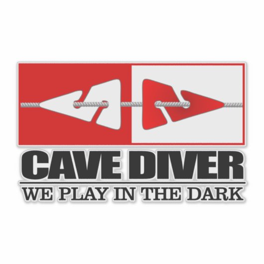 Cave Diver(LM)矩形ステッカー シール (正面)