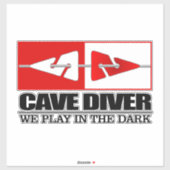 Cave Diver(LM)矩形ステッカー シール (シート)