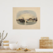 Cave-in-rock, view on the Ohio, Karl Bodmerプリント ポスター (キッチン)