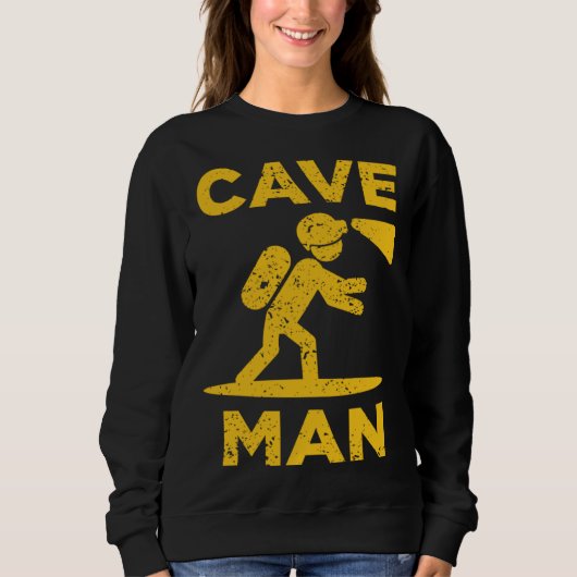 Cave Man Cave Explorer And Nature スウェットシャツ (正面)