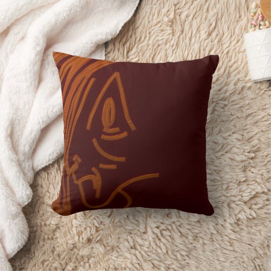 Cave Painting Throw Pillow クッション (ブランケット)