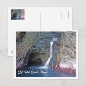 Cave & Waterfall Naru Pali Coast,カウアイ ポストカード (正面/裏面)