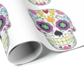 Caveira colorida com fundo branco ラッピングペーパー (ロールコーナー)