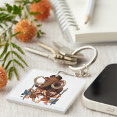 Caveman Dad and Son Mammoth Hunt キーホルダー (正面右)