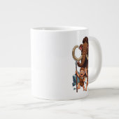Caveman Dad and Son Mammoth Hunt ジャンボコーヒーマグカップ (正面右)