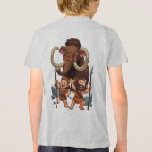 Caveman Dad and Son Mammoth Hunt トライブレンドＴシャツ (裏面)