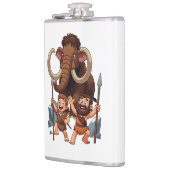 Caveman Dad and Son Mammoth Hunt フラスク (左)