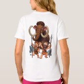 Caveman Dad and Son Mammoth Hunt Tシャツ (裏面)
