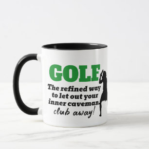 Caveman Pun Golf Mug、完璧な男性へゴルファーのギフト マグカップ