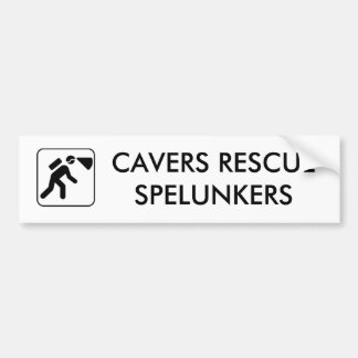 Caversの救助のSpelunkersのバンパーステッカー バンパーステッカー