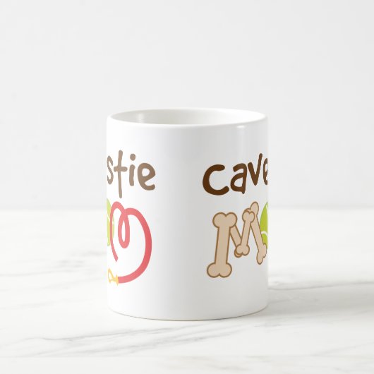 Cavestie犬の品種お母さんのギフト コーヒーマグカップ (中央)