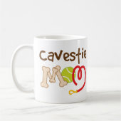 Cavestie犬の品種お母さんのギフト コーヒーマグカップ (左)