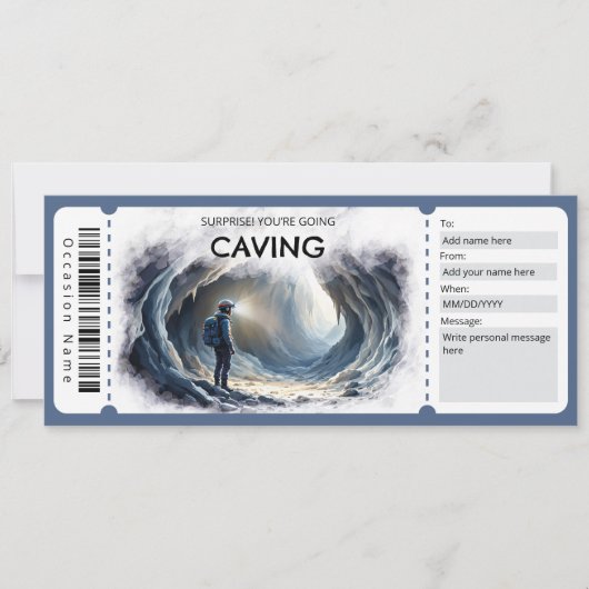 Caving Gift Certificate 招待状 (正面)