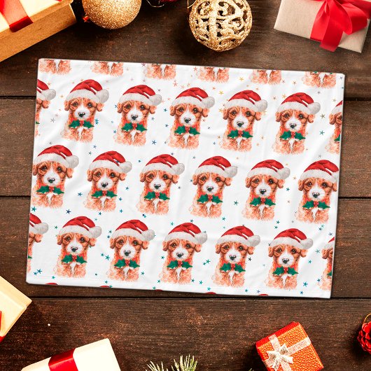 Cavoodle Dog Breed Christmas Stars フリースブランケット