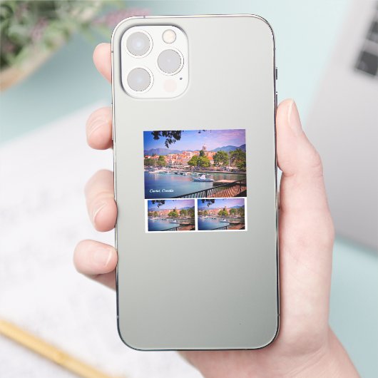 Cavtat, Croatia view of the Town Sticker Cut シール (スマートフォン)