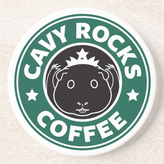 Cavy Rocks Coffee Coasters コースター (正面)