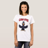 CAW-FFEE Funny Crow Coffee Lover  Tシャツ (正面フル)