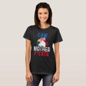Caw Mother F Cker Eagle 4th 7月プライドAmerican Fl Tシャツ (正面フル)