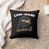 Caw-Ward Funny Quote クッション (ブランケット)