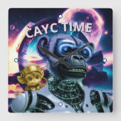 CAYCタイムウォールクロック スクエア壁時計 (正面)