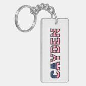Cayden Name Vorname USA Flagge Anhänger Schlüssel キーホルダー (正面左)