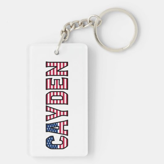 Cayden Name Vorname USA Flagge Anhänger Schlüssel キーホルダー (裏面)