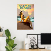 Cayman Islands British West Indies Caribbean Beach ポスター (ホームオフィス)