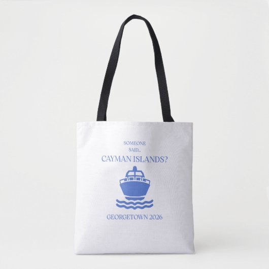 Cayman Islands Cruise Shoulder Tote Bag Georgetown トートバッグ (正面)