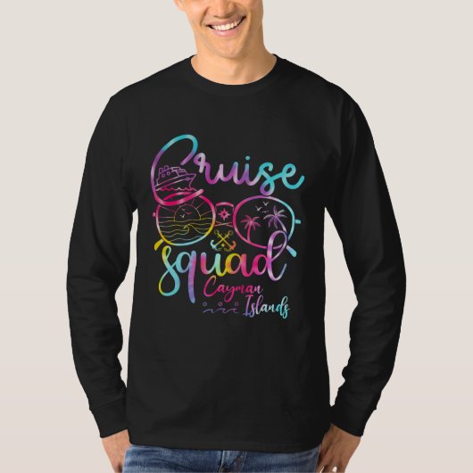 Cayman Islands Cruise Squad 2023 Tie Dye Holiday M Tシャツ (正面)