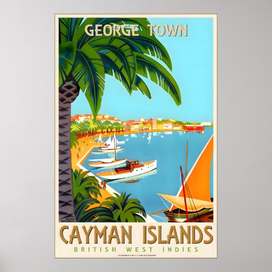 Cayman Islands Greater Antilles Caribbean Travel ポスター (正面)