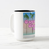 Cayo Coco Cubaヴィンテージ旅行ポスター ツートーンマグカップ (正面左)