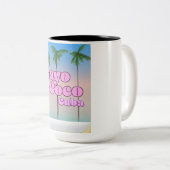 Cayo Coco Cubaヴィンテージ旅行ポスター ツートーンマグカップ (正面右)