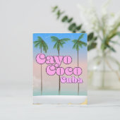 Cayo Coco Cubaヴィンテージ旅行ポスター ポストカード (スタンド正面)