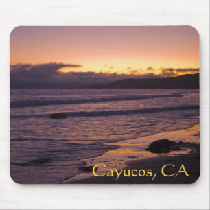 Cayucosのカリフォルニアのビーチの日没のマウスパッド マウスパッド