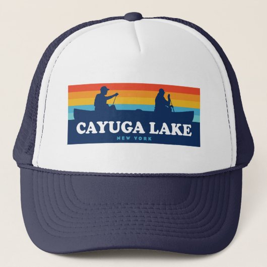 Cayuga Lake New York Canoe キャップ (正面)