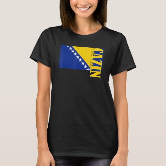 CazinボスニアヘルツェゴビナSarajevo Balkan Bosnians Tシャツ (正面)
