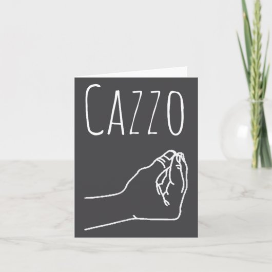 Cazzo Words In Italian Funny Quote Italy Gift  カード (正面)