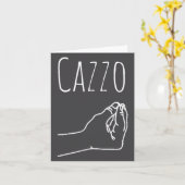 Cazzo Words In Italian Funny Quote Italy Gift  カード (黄色い花)