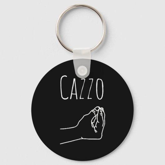 Cazzo Words In Italian Funny Quote Italy Gift  キーホルダー (正面)