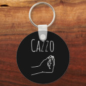 Cazzo Words In Italian Funny Quote Italy Gift  キーホルダー (正面)