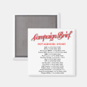 CBマグネット – ホットエージェンシー：シドニー マグネット (正面/裏面)