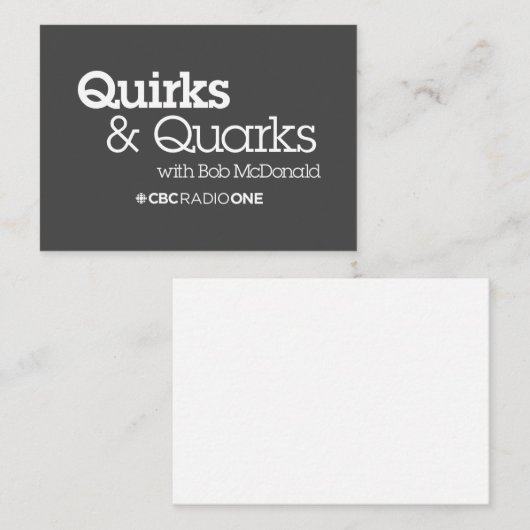 CBCクイークとクォーク ノートカード (正面/裏面)