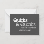 CBCクイークとクォーク ノートカード (正面)