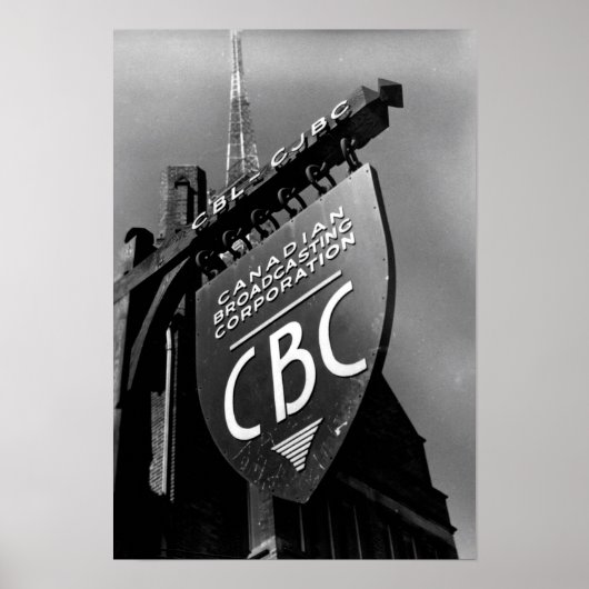 CBCジャービス通り標識(1940年代) ポスター (正面)