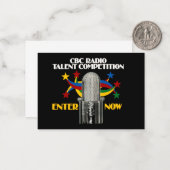 CBCラジオのタレントコンペティション – プロモーション ノートカード (正面/裏面インサイチュ)