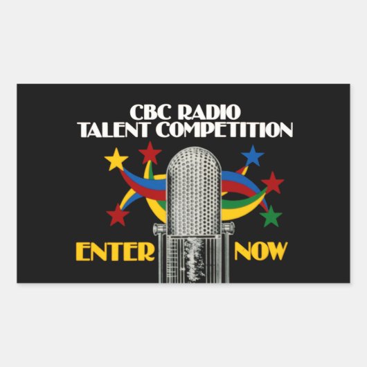 CBCラジオのタレントコンペティション – プロモーション 長方形シール (正面)