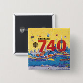 CBCラジオ740 - 1980プロモーショングラフィック 缶バッジ (正面&裏面)