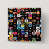 CBCロゴおよびグラフィックス正方形ボタン 缶バッジ (正面)